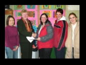 Joanna Lyons,  Bernie Connell, Anne Sexton Sec. of the Parents Association making the presentation,  Mary Brown  & Cathy  Brown.